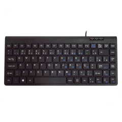 Teclado Mini K-MEX KB-D428 USB Preto | Padrão ABNT2 Compacto para PC e Notebook