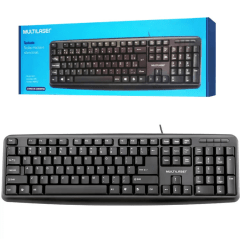 Teclado Multilaser Slim Standard USB TC065 Preto | Compacto e Elegante | Queima de Estoque Direto da Distribuidora