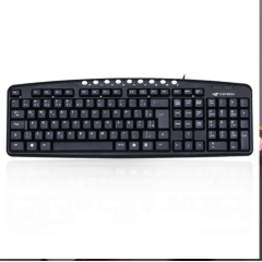 Teclado Multimídia USB C3Tech KB2237-2 BK com Layout ABNT2 – Preto