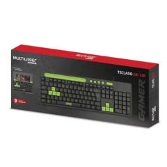 Teclado Gamer Multilaser TC265 Verde Multimídia com Suporte para Smartphone USB ABNT2 Teclado Gamer Multilaser TC265 Verde Multimídia com Suporte para Smartphone USB ABNT2