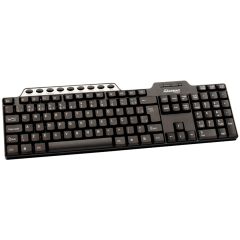 Teclado Multimídia Maxprint 608069 com Conexão PS2 ABNT2 Preto