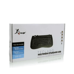Teclado Multimídia USB Knup KP-2008 Standard – Conforto e Praticidade para o Dia a Dia