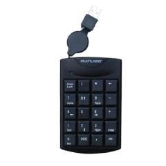 Teclado Numérico USB Multilaser TC230 com Cabo Retrátil – Portátil e Funcional