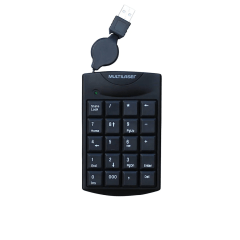 Teclado Numérico USB Retrátil Multilaser TC230 com 20 Teclas | Queima de Estoque na Distribuidora