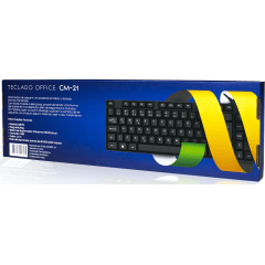 Teclado Office com Fio USB CHINAMATE CM21 Preto com Layout ABNT2