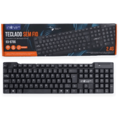 Teclado Sem Fio Inova KV-8786 ABNT2 Wireless 2.4GHz – Compacto, Prático e Eficiente