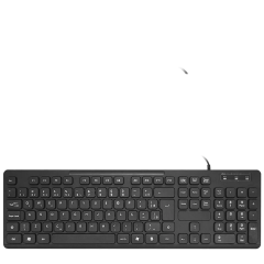 Teclado Slim USB K-Mex KB-6928 Preto com Layout ABNT2
