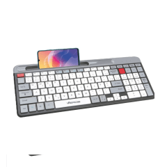 Teclado Ultrafino com Fio USB e Suporte para Celular JP-09 Verde