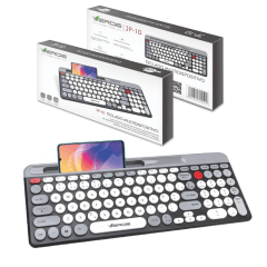 Teclado Ultrafino com Fio USB JP-10 – Suporte para Celular Verde