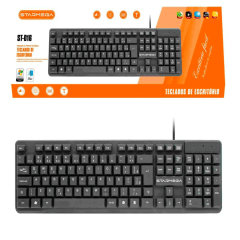 Teclado USB ABNT2 Starmega ST-016 com Fio Resistente a Respingos | Queima de Estoque na Sales Distribuidora