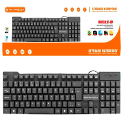 Teclado USB com Fio ABNT2 STARMEGA ST-014 Resistente a Respingos e Ideal para Uso Diário