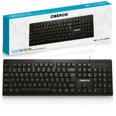 Teclado USB Oberon OR-TE101 ABNT2 Preto para Computador | Queima de Estoque Direto da Distribuidora
