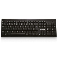 Teclado USB Oberon OR-TE101 ABNT2 Preto para Computador | Queima de Estoque Direto da Distribuidora