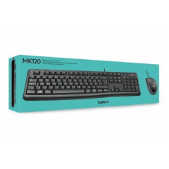 Teclado E Mouse Com Fio Logitech Desktop Mk120