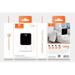 Carregador H'maston Yd26 Micro-usb Portátil Com Cabo Carregamento Rápida Branco
