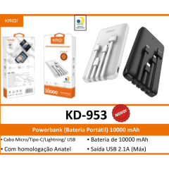 KD-953 Powerbank (Bateria Portátil) 10000 mAh