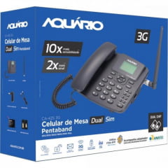 Telefone Celular Fixo CA42-S 3G Preto AQUARIO